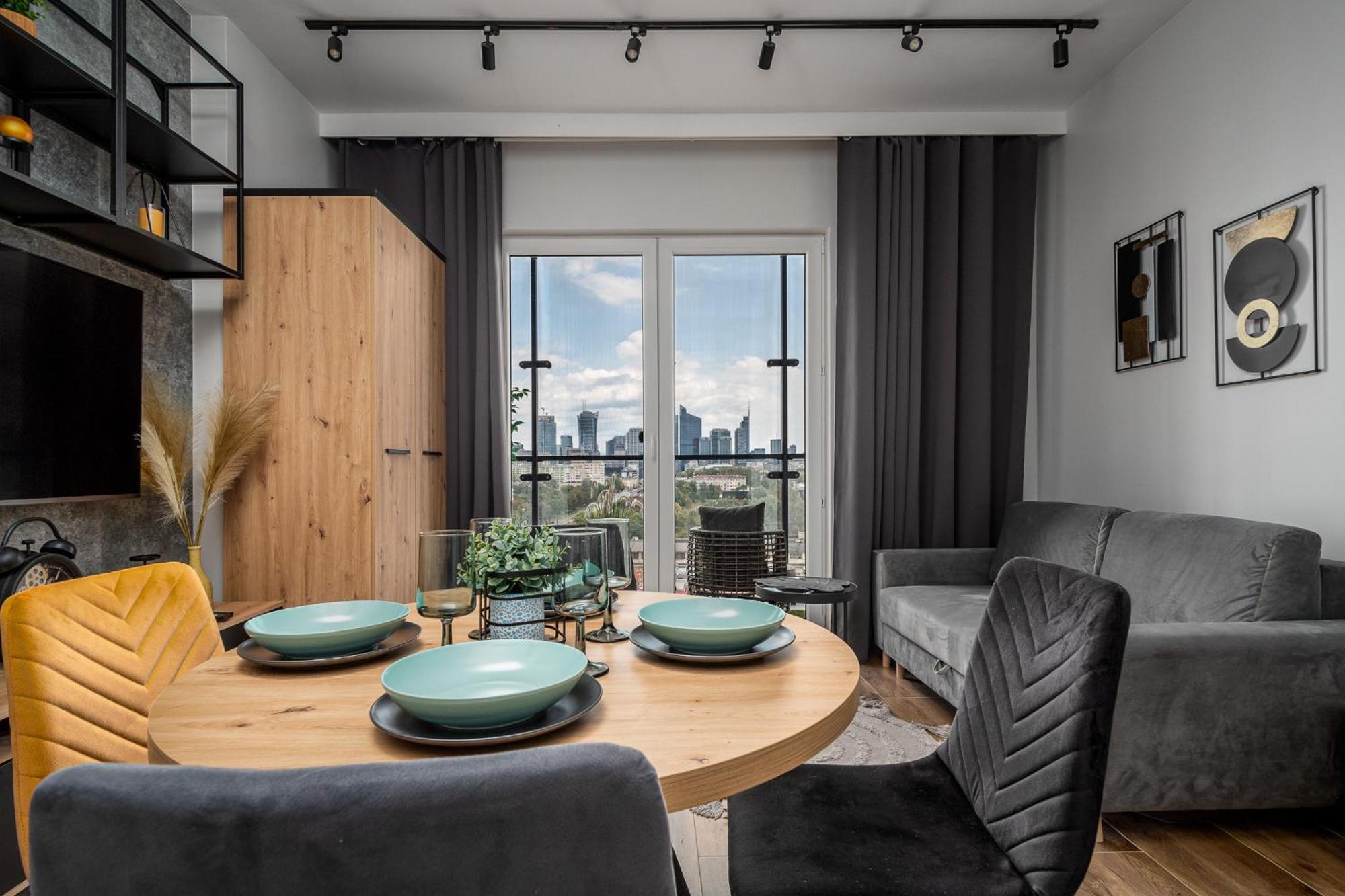 Wola Tower Deluxe Separate Bedroom With Free Garage - By Perfect Apart 华沙 外观 照片